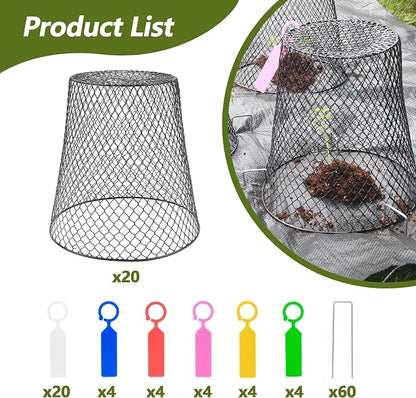 Anothera 20Pcs Chicken Wire Cloche Plant Covers, 9.2×9.2 Inches Plant - Image 2