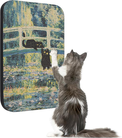 Art Cat Scratcher, Wall-Mountable Cat Scratching Board, Cat Wall Scratcher by LESISSMER