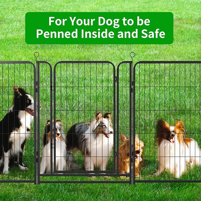 Dog Playpen Outdoor Extra Wide 8 Piece Panels Heavy Duty Dog Fence 40" Height - Image 9