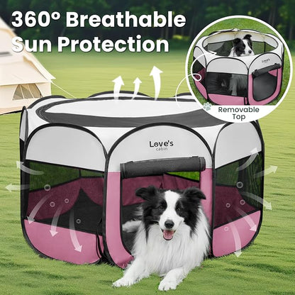Love's cabin Pet Puppy Dog Playpen, Large Dog Tent Crates Cage Indoor/Outdoor - Image 9