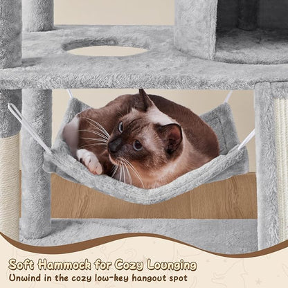 Yaheetech 63.5in Multi-Level Cat Tree Tower Condo - Image 8