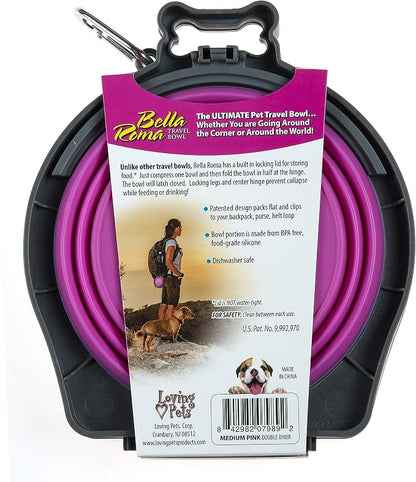 Loving Pets - Bella Roma Double Diner Portable Travel Dog Bowls Collapsible - Image 8