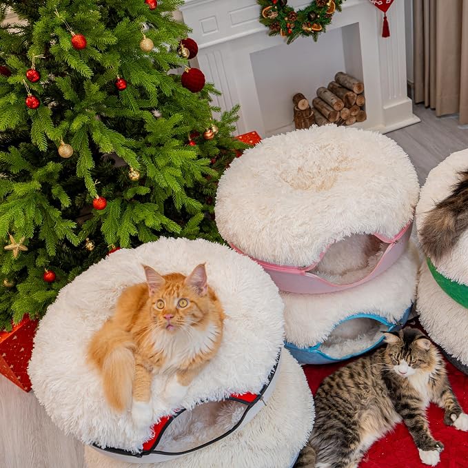 CATTASAURUS Peekaboo Cat Cave for Multiple & Large Cats Up to 30-45 Lbs - Image 3