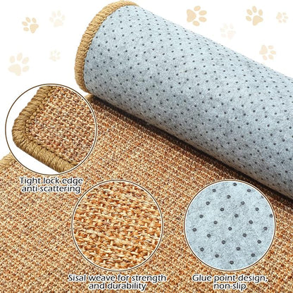 Riakrum 2 Pack 32 x 16 Inches Sisal Cat Pad Rectangular Sisal Scratch Mat - Image 3
