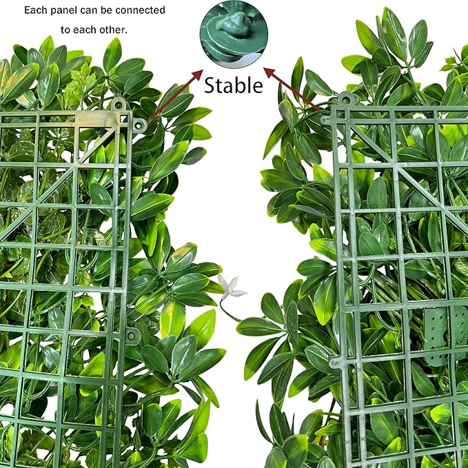 Artificial Plant Wall Roll: 40X120 in UV-Anti Ivy Privacy Fence Screen Faux - Image 4