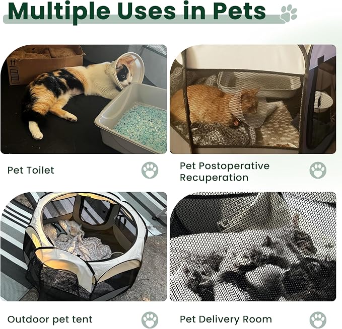 Love's cabin Pet Puppy Dog Playpen, Medium Dog Tent Crates Cage Indoor/Outdoor - Image 4