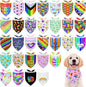 30 Pcs Rainbow Small Dog Bandanas Bulk 25 Inch Pride Dog Bandanas by Bestwishforyou