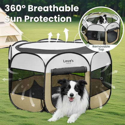 Love's cabin Pet Puppy Dog Playpen, Small Dog Tent Crates Cage Indoor/Outdoor - Image 9
