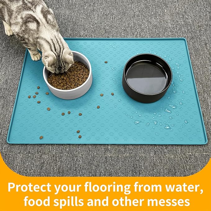 Ptlom Dog Food Mat Anti-Slip Pet Bowl Mats - Image 6