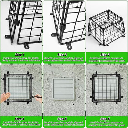 Dryer Vent Cover Guard Outside, Dryer Exhaust Vent Cover Bird Guard Protector - Image 5