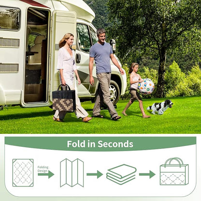 GENIMO Outdoor Rug for Patio Clearance, Lightweight Waterproof RV Camping Mat - Image 6