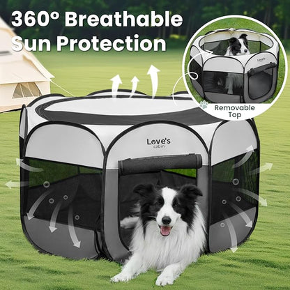 Love's cabin Pet Puppy Dog Playpen, Small Dog Tent Crates Cage Indoor/Outdoor - Image 9