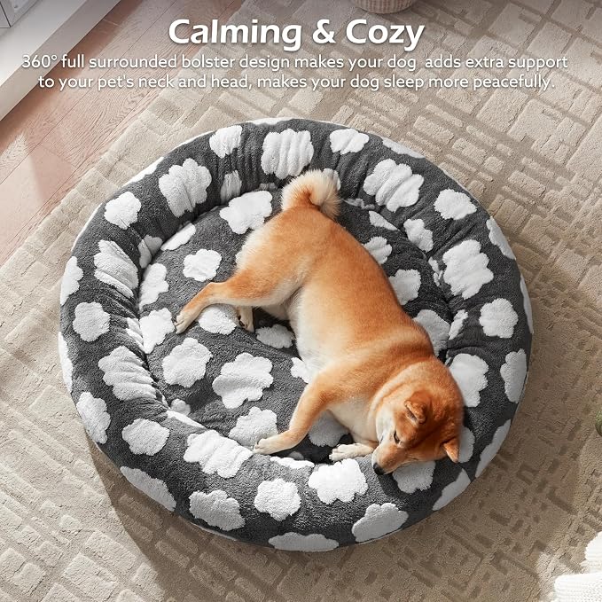 JOEJOY Donut Small Dog Bed, Round Cat Beds - Image 7