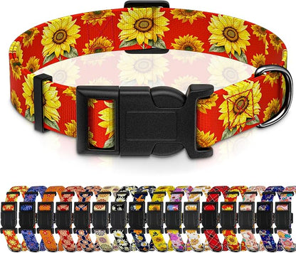 Dog Collar, Floral Boys Girls Puppy Collar by Seyezo