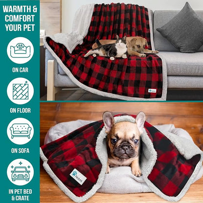 PetAmi Dog Blanket for Bed, XL Pet Blanket Large Dogs, Fleece Furniture Couch - Image 5