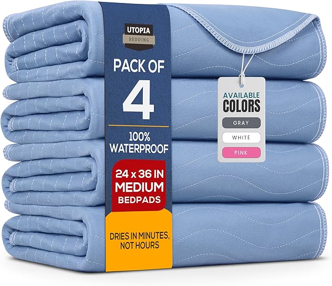 Utopia Bedding Washable Underpads 24" x 36", Waterproof Reusable Heavy by UTOPIABEDDING