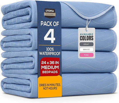 Utopia Bedding Washable Underpads 24" x 36", Waterproof Reusable Heavy by UTOPIABEDDING