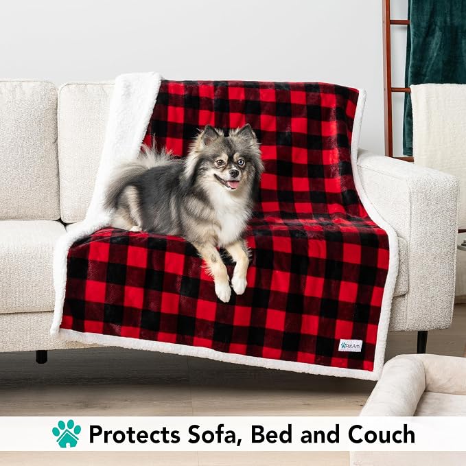 PetAmi Dog Blanket for Bed, XL Pet Blanket Large Dogs, Fleece Furniture Couch - Image 3