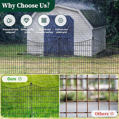 5 Panels No Dig Dog Fence Outdoor - Image 3