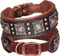 PET ARTIST Upgrade Padded Leather Dog Collar, 2 inch Wide Genuine Leather Dog by PETARTIST