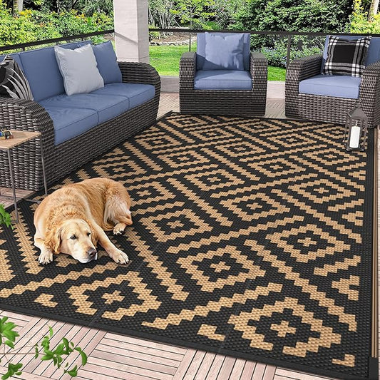 GENIMO Outdoor Rug for Patio Clearance, Reversible Plastic Camping Rugs by GENIMO