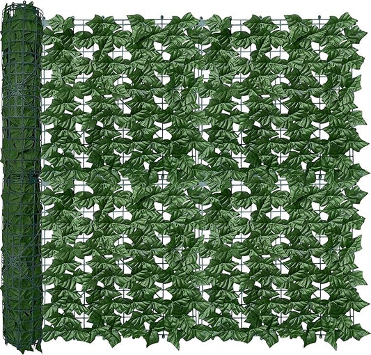 Artificial Ivy Privacy Fence Wall Screen, 40X120 in UV-Anti Faux Greenery by ODTORYHOME