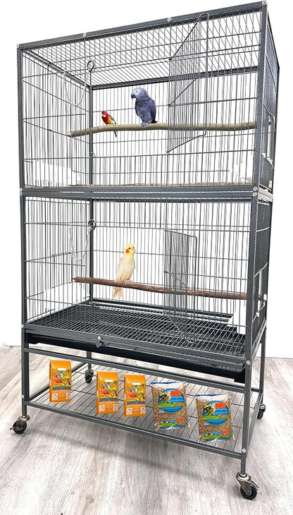 Extra Large Wrought Iron Breeding Flights Canary Parakeet Cockatiel Lovebird by Mcage