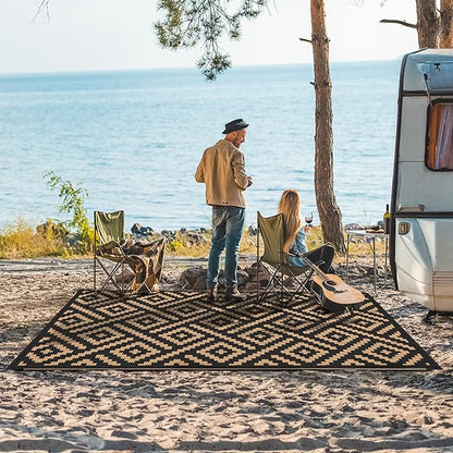 GENIMO 5x8 Outdoor Rug Waterproof, Reversible Mats, Area Rug, Plastic Outside - Image 2