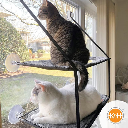 K&H Pet Products EZ Mount Double Stack Cat Window Perch - Image 8