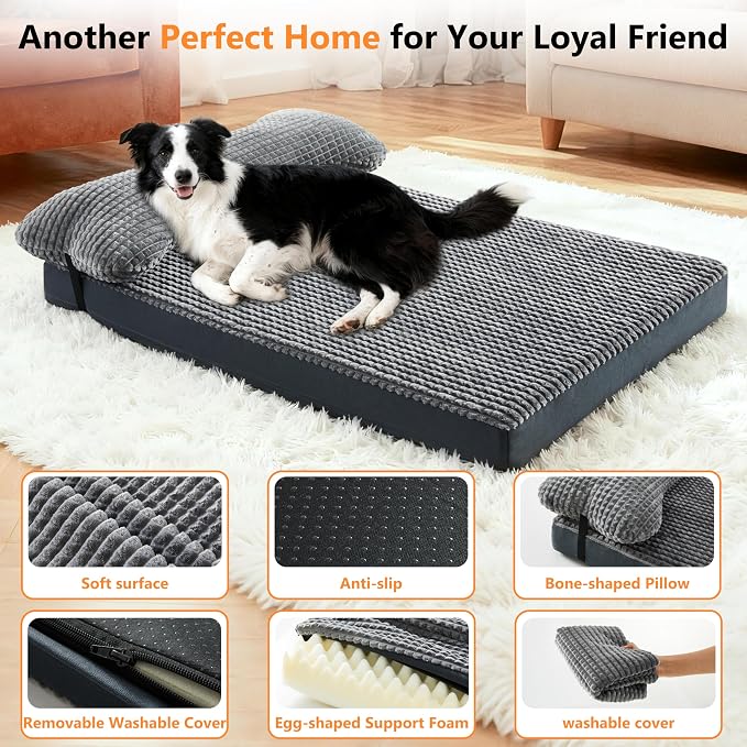 KISYYO Orthopedic L Dog Beds for Large Dogs - Image 7