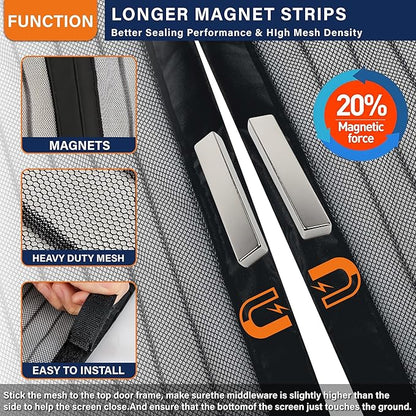 Magnetic Screen Door, Screen Door Mesh, Keep Bugs Out, Easy Install Works - Image 3