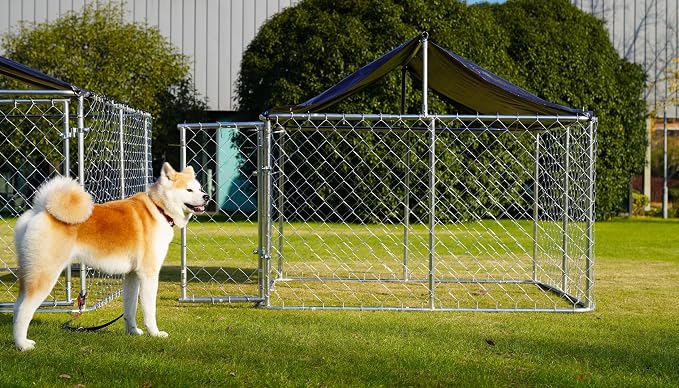 Outdoor Dog Enclosure Heavy Duty Dog Kennel House Mesh Dog Big Cage Pet Kennel - Image 6