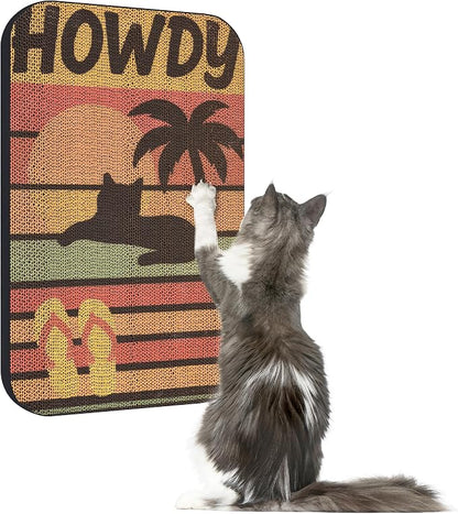 Art Cat Scratcher, Wall-Mountable Cat Scratching Board, Cat Wall Scratcher by LESISSMER