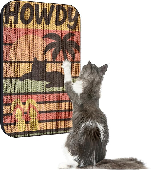 Art Cat Scratcher, Wall-Mountable Cat Scratching Board, Cat Wall Scratcher by LESISSMER