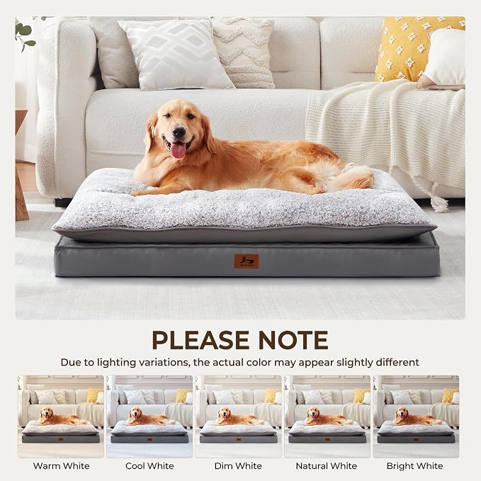 2-Pack XL Waterproof Dog Bed Large Size Dogs, Plush Cushion & Orthopedic - Image 9