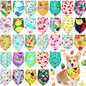 Eccliy 30 Pack Summer Fruit Dog Bandanas Bulk Soft Triangle Dog Scarfs by Eccliy