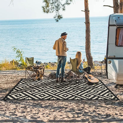 GENIMO 5x8 Outdoor Rug Waterproof, Reversible Mats, Area Rug, Plastic Outside - Image 2