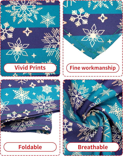 PET SHOW 50 Pack Christmas Big Dog Bandanas Bulk XL Washable Happy New Year - Image 3