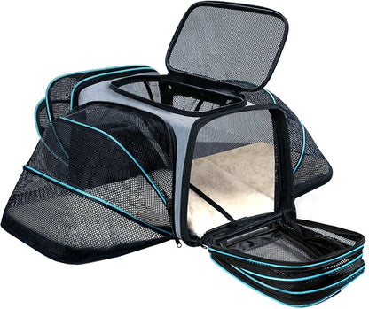 Cat/Dog Airline Approved Expandable Pet Carrier by TDHDIKE