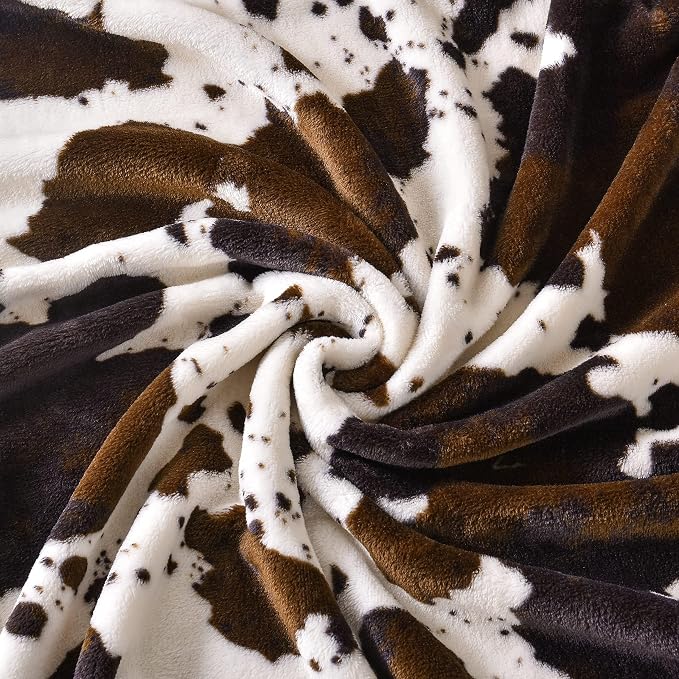 Bnuitland Cow Print Throw Blanket, Large Size 90x90 Inches - Image 6