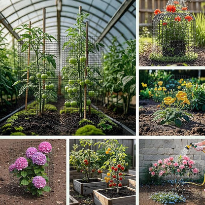 18 PCS Plant Protector from Animals, 6 Pack 12x12 Inch Metal Plant Cages - Image 6