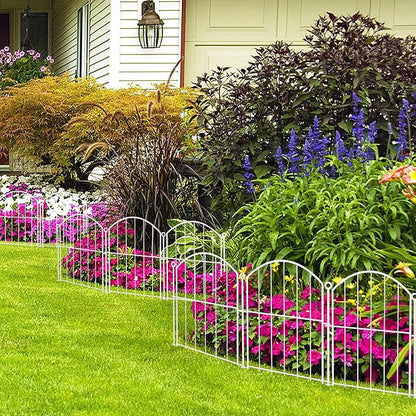 Decorative Garden Fence 17in x30ft, 30 Pack Rustproof Metal No Dig Fence Animal - Image 7