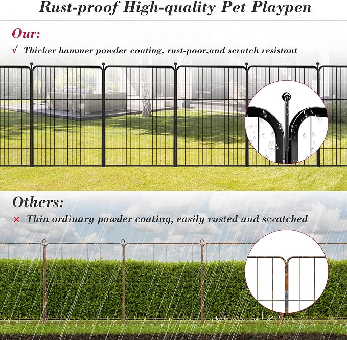 Dog Playpen 40 inch 32 Panels Indoor Outdoor Dog Pen - Image 6