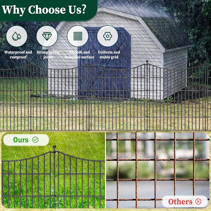 5 Panels No Dig Dog Fence Outdoor - Image 3