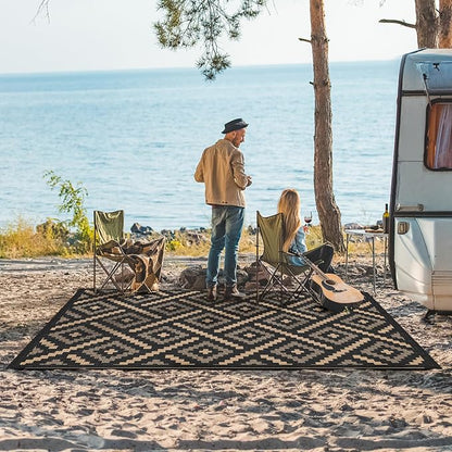 GENIMO Outdoor Rug for Patio Clearance, Reversible Plastic Straw Rugs for RV - Image 2
