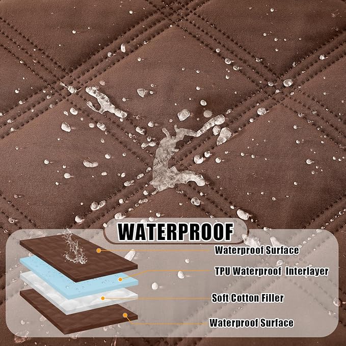 Smiry Waterproof Dog Bed Cover Blanket 68x82, Soft Reversible Pet Blanket - Image 2