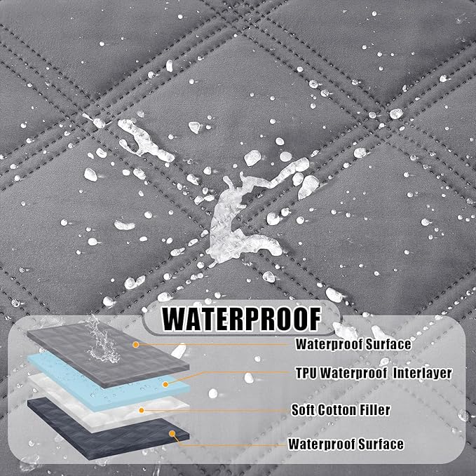Smiry Waterproof Dog Bed Cover Blanket 68x82, Soft Reversible Pet Blanket - Image 2