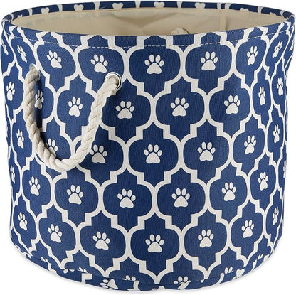 Bone Dry 6192 Pet Storage Collection Lattice Paw Print, Medium Round, Nautical - Image 2
