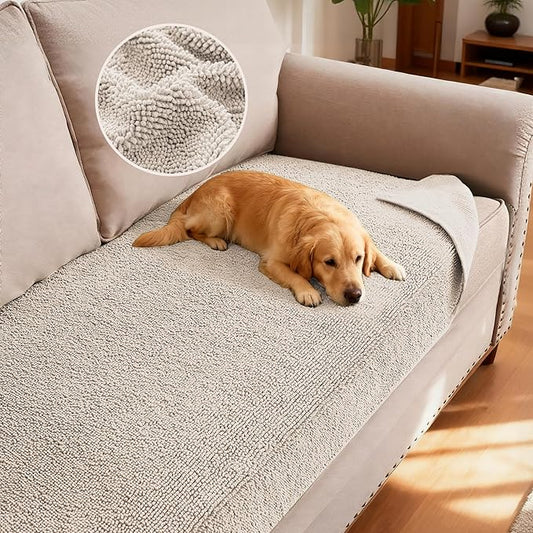 H.VERSAILTEX Non Slip Pet Couch Cover Chenille Dog Bed Protector Thick Soft by HVERSAILTEX