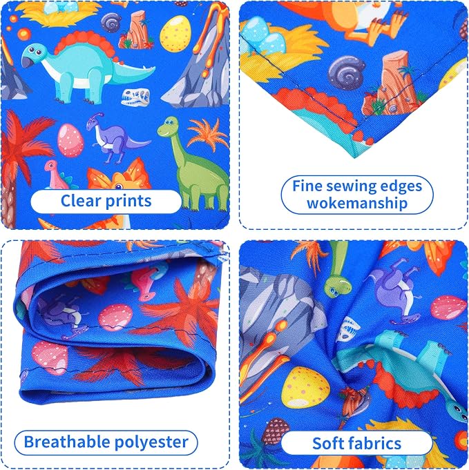 30 Pack Large Dinosaurs Dog Bandanas Stitch Dog Bandana Bulk Reversible Print - Image 3